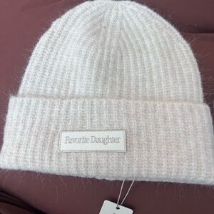 Favorite Daughter Cream Knit Beanie